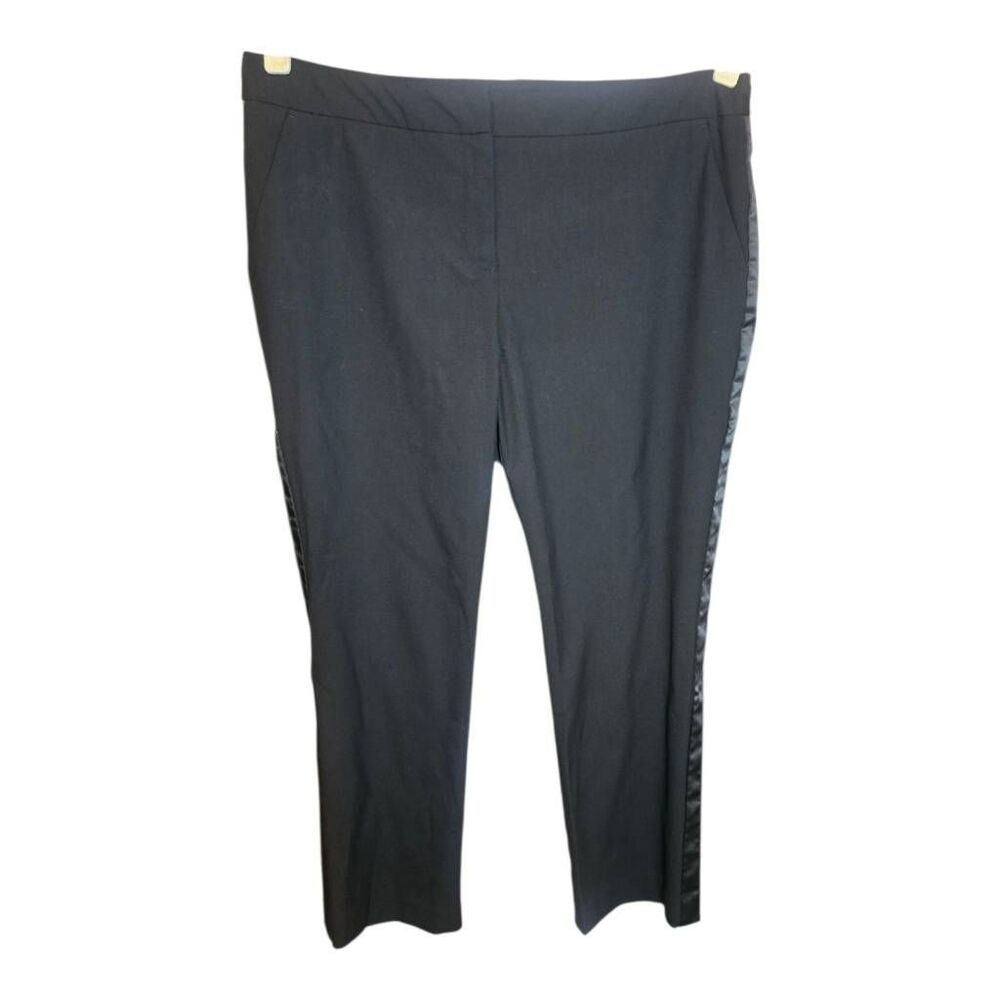 New York & Company Women's Size 12 Black Stretch Tuxedo Pants